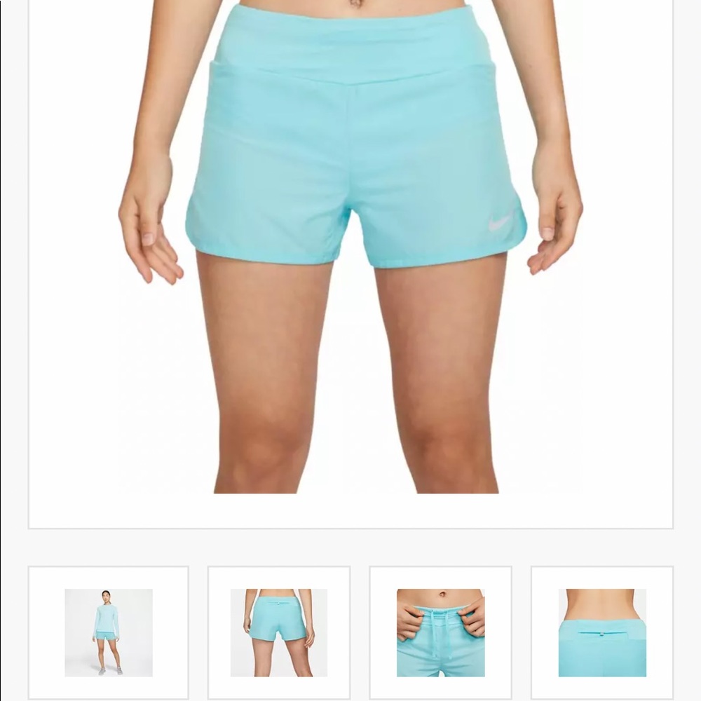 Blue Nike running shorts
